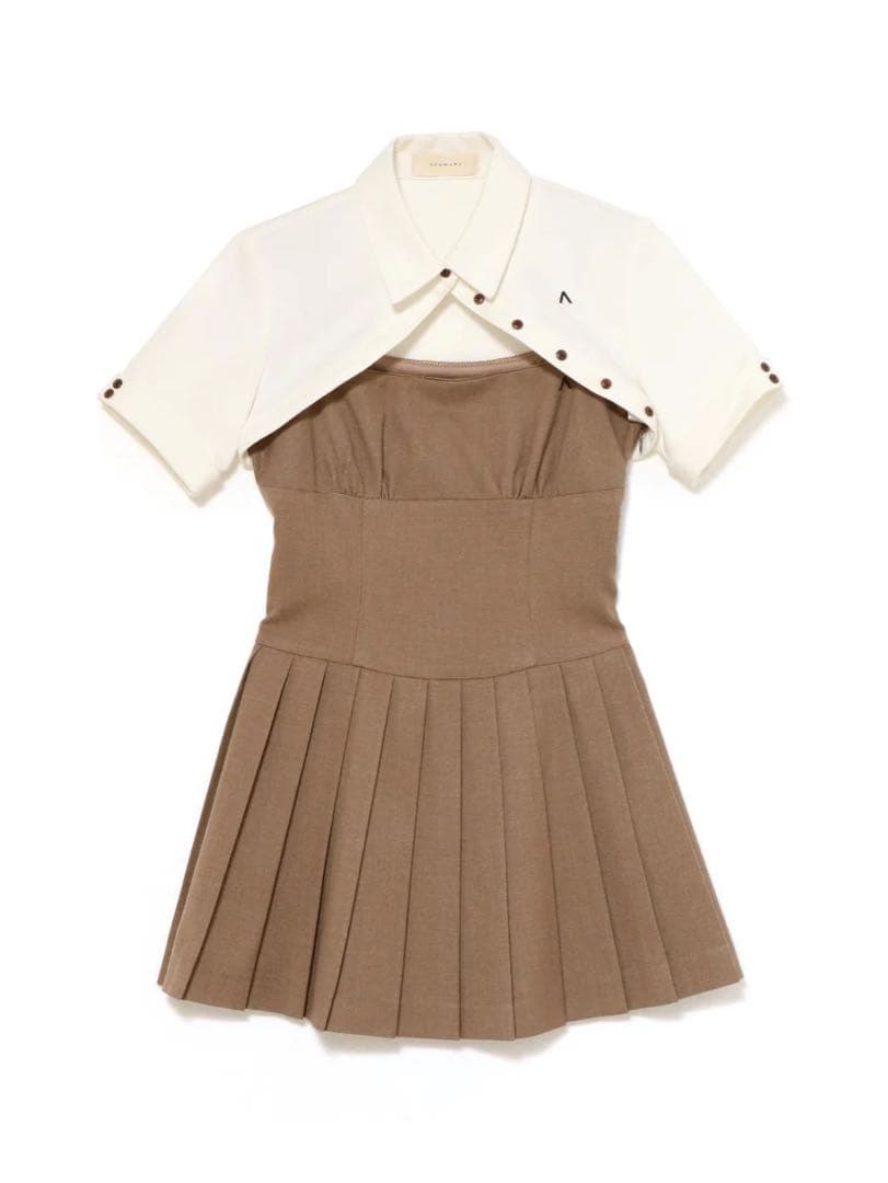 ワンピース andmary Dahlia set dress mocha
