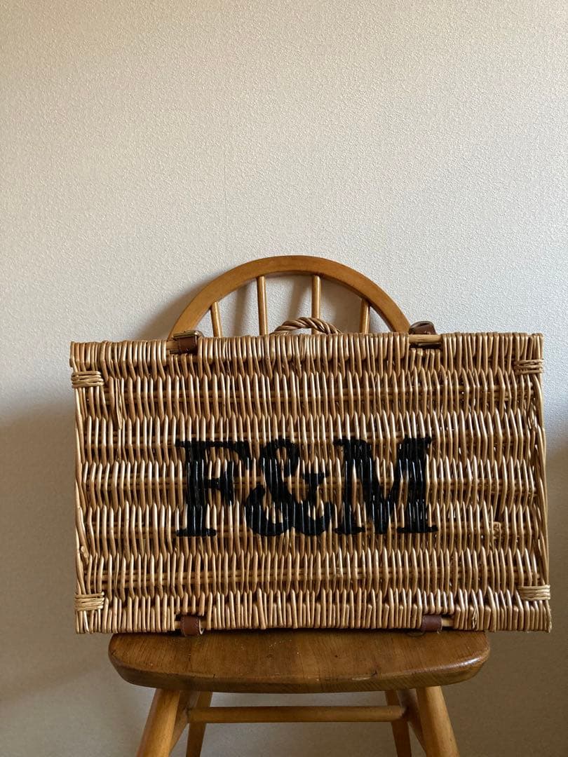 小物入れ F&M square basket with handle / ENGLAND