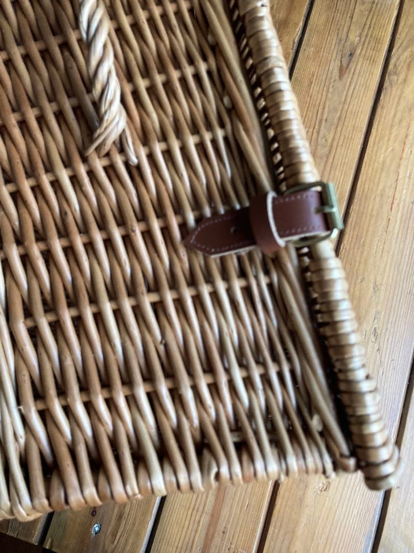 小物入れ F&M square basket with handle / ENGLAND