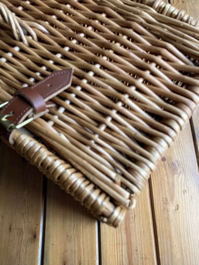 小物入れ F&M square basket with handle / ENGLAND