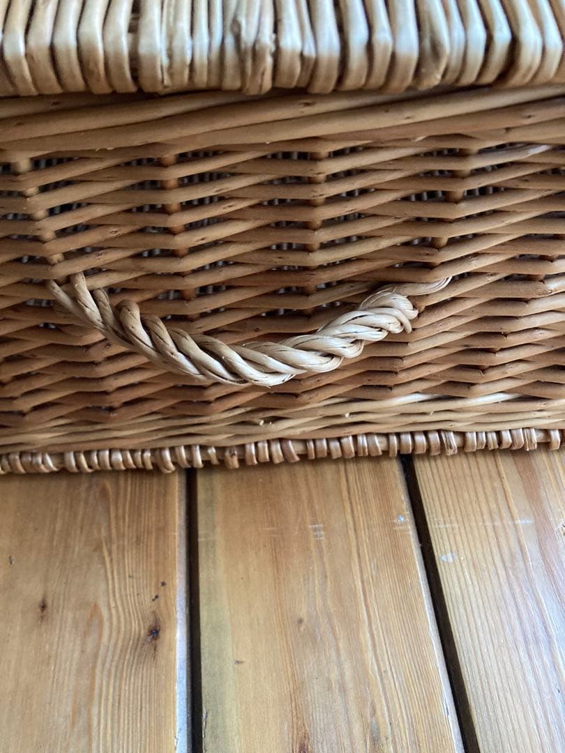 小物入れ F&M square basket with handle / ENGLAND