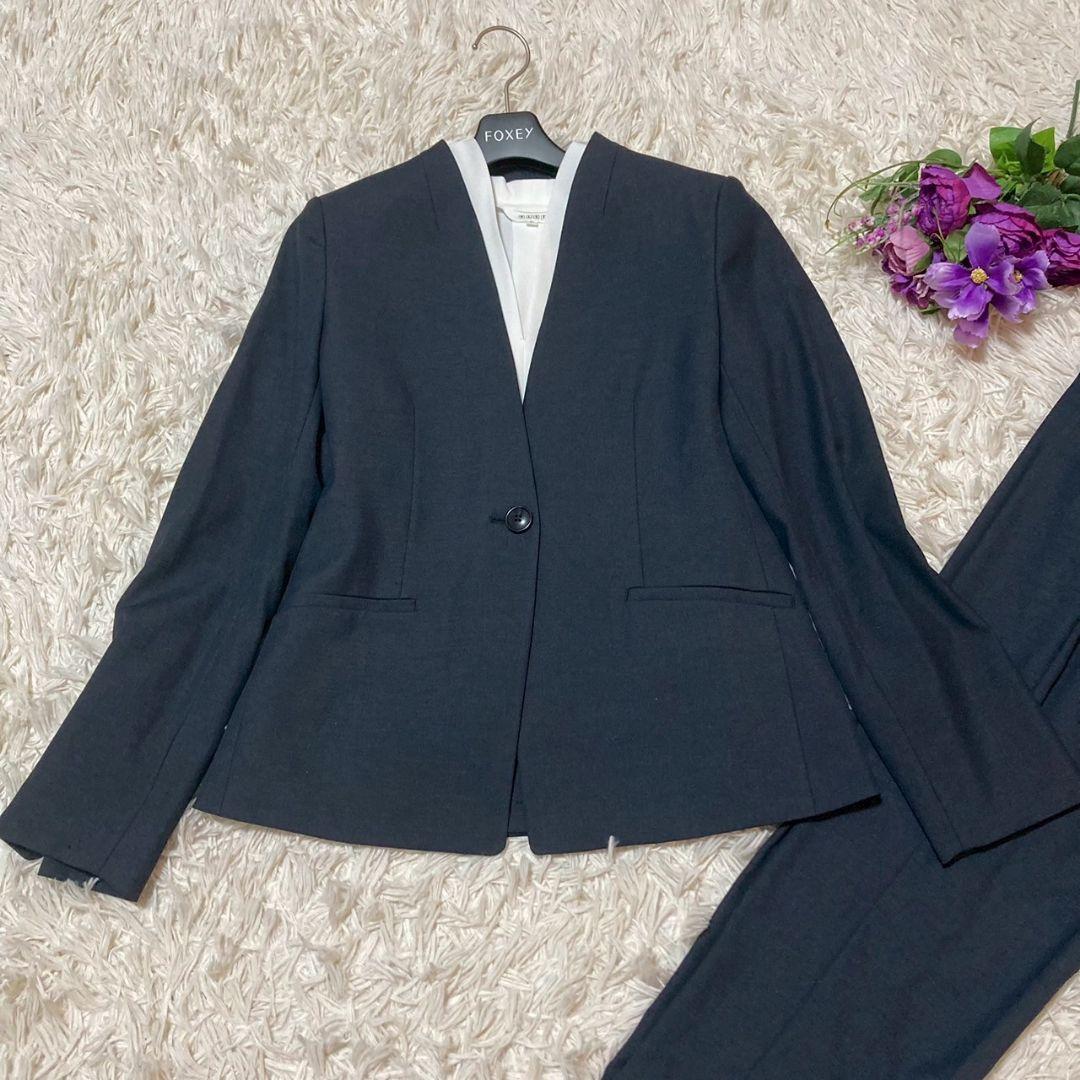 【未使用級♡2.9万相当】プラステ　リネンブレンドカラーレス　パンツスーツ　M