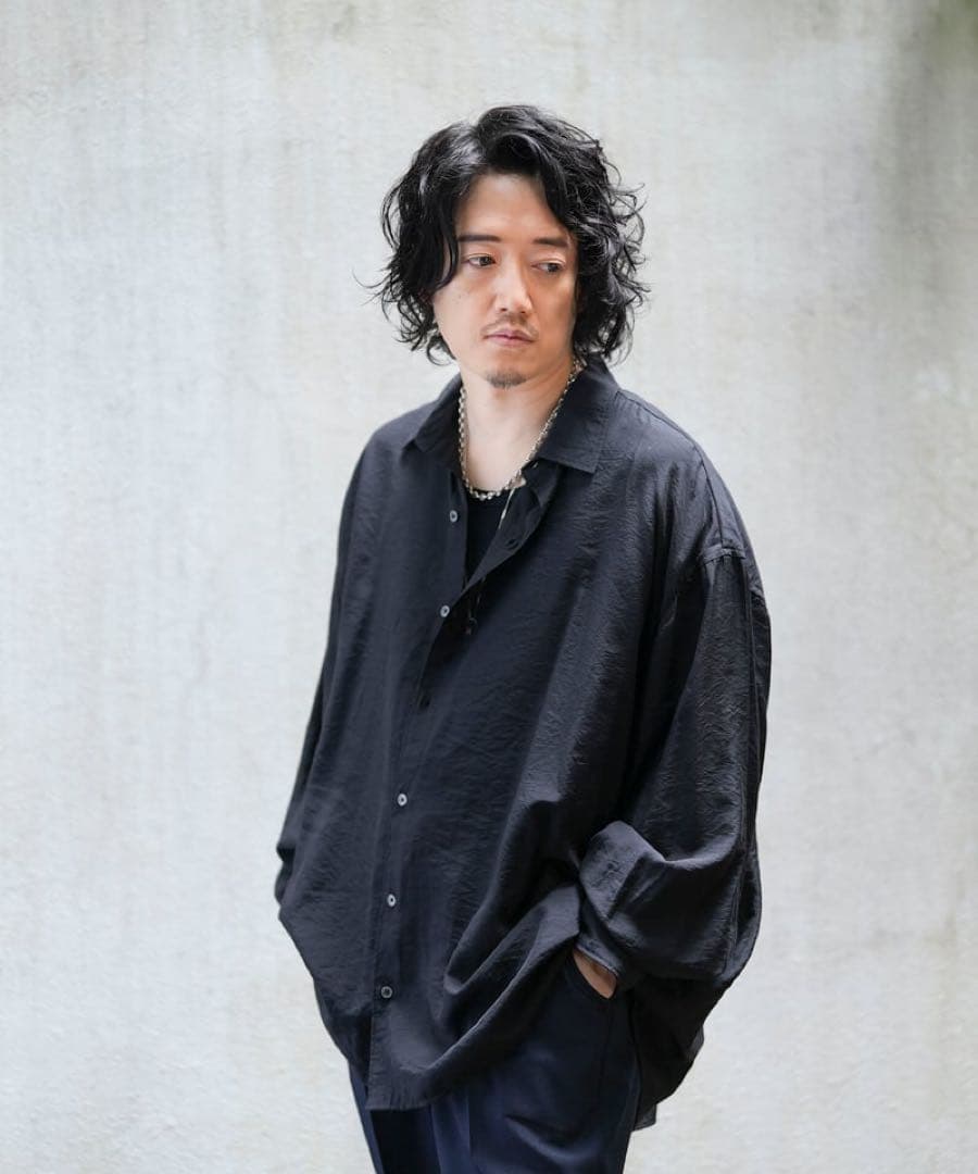 MB STANDARD シルキードレープシャツ　サイズS