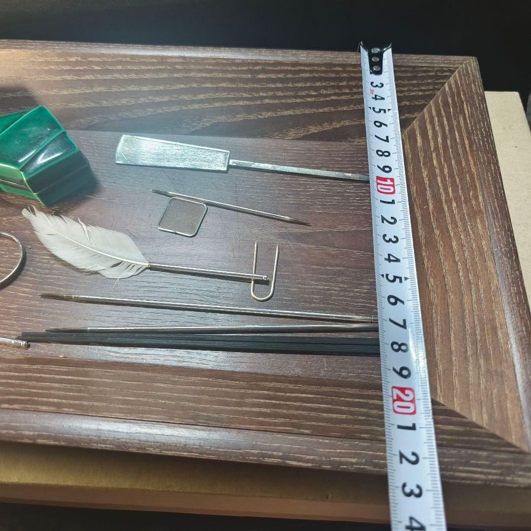 茶道具七事式 桑木香盆 織部香合 香炉 火道具セット 銀葉 香箸 全11点