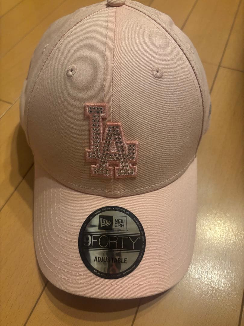 ニューエラ 9FORTY ラインストーン　ピンク　ドジャース
