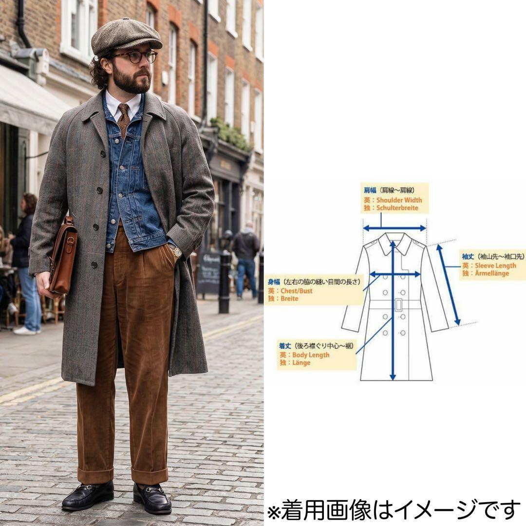 60s 70s★BURBERRY★ウール ステンカラーコート★HBT★チェック