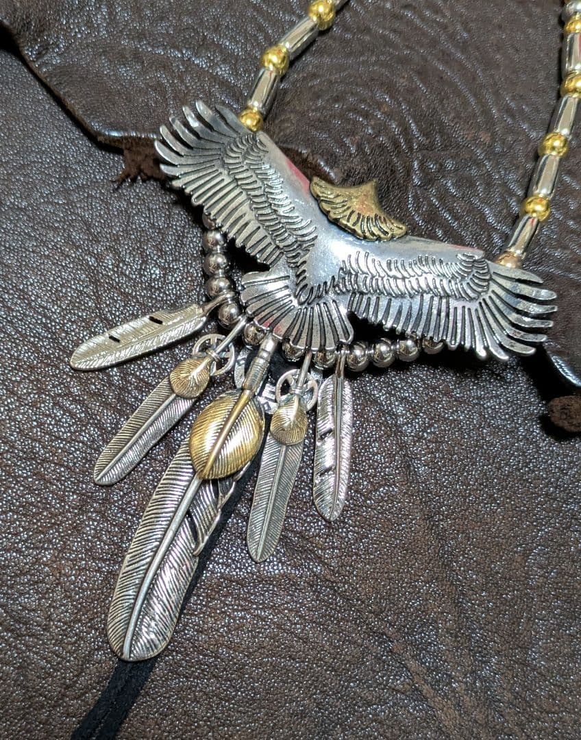 頭金特大イーグル★頭金フェザー★E.T.C★パイプビーズ★新品未着用★送料無料