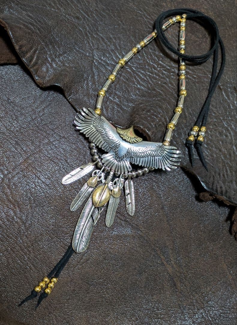 頭金特大イーグル★頭金フェザー★E.T.C★パイプビーズ★新品未着用★送料無料