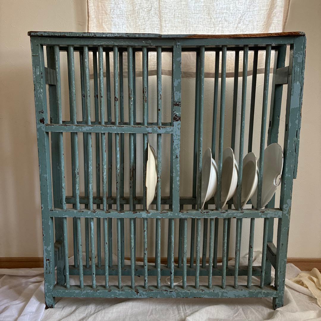 フランスアンティーク 木製シェルフ ウォールシェルフ 壁掛けラック 飾り棚