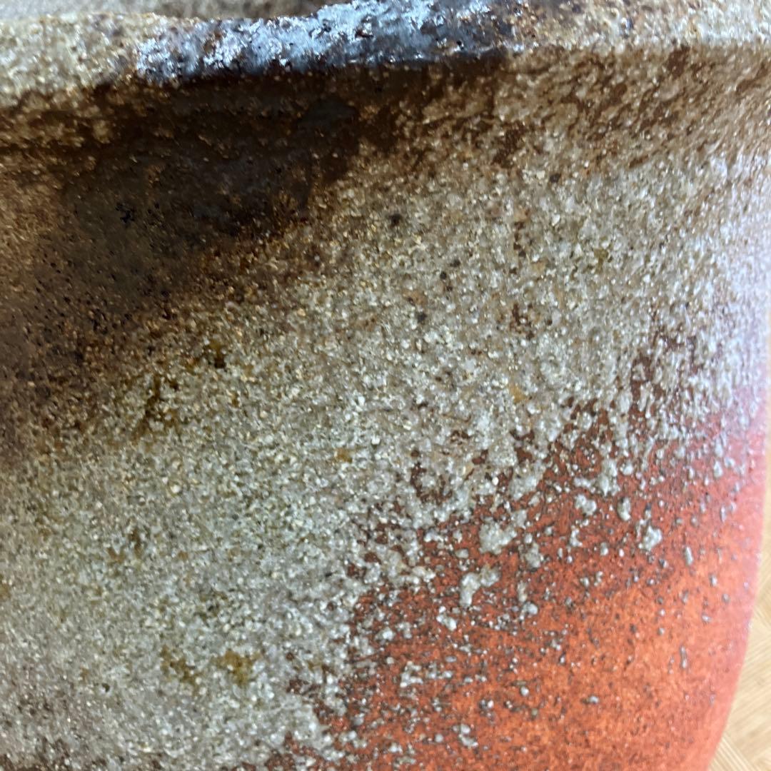 お値下げしました。信楽焼火色傘立て