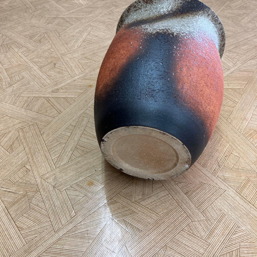 お値下げしました。信楽焼火色傘立て