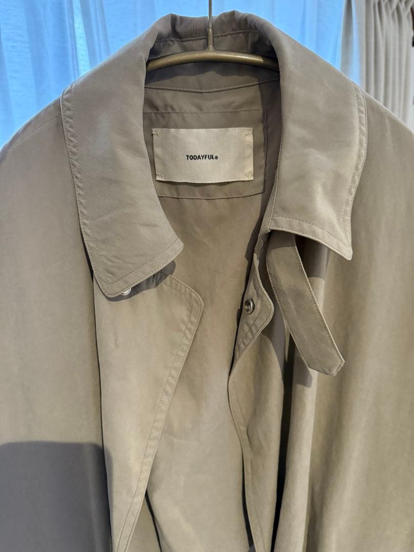 todayful Soutiencollar Trench Coat オリーブ