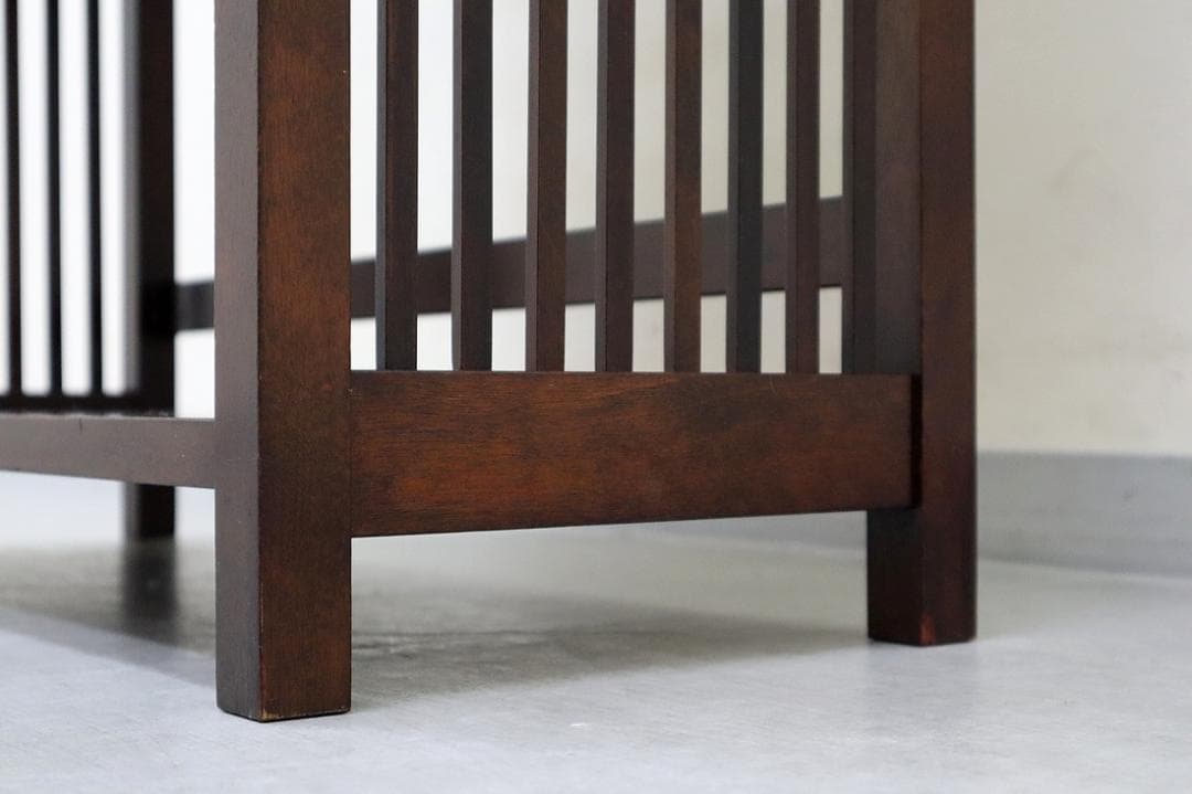 松本民芸家具 117型 書棚 本棚 飾り棚 棚 シェルフ 格子 水目桜 無垢材