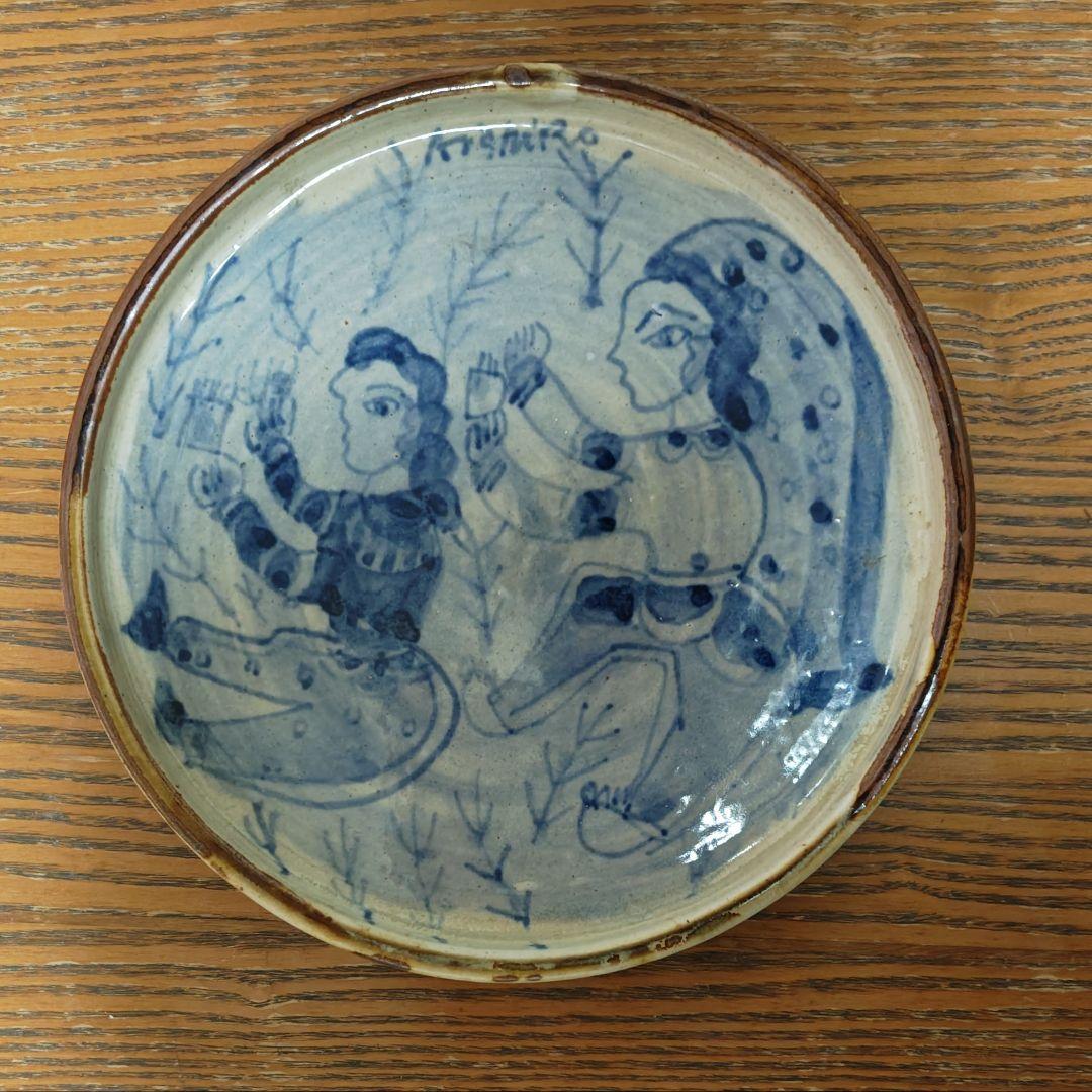 美品　大皿　陶器　絵付け