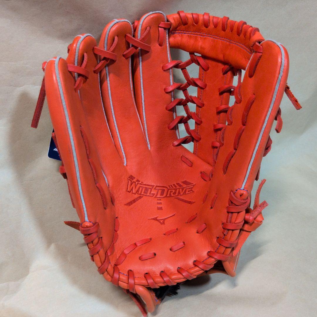 Mizuno:左投げ:軟式グローブ:スプレンディッドオレンジ:サイズ14:外野手