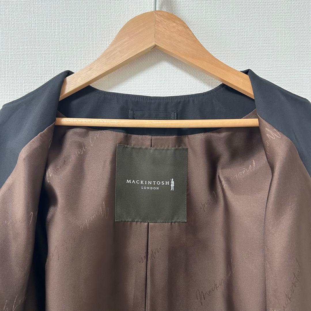 MACKINTOSHLONDON　ノーカラーコート ネイビー　44