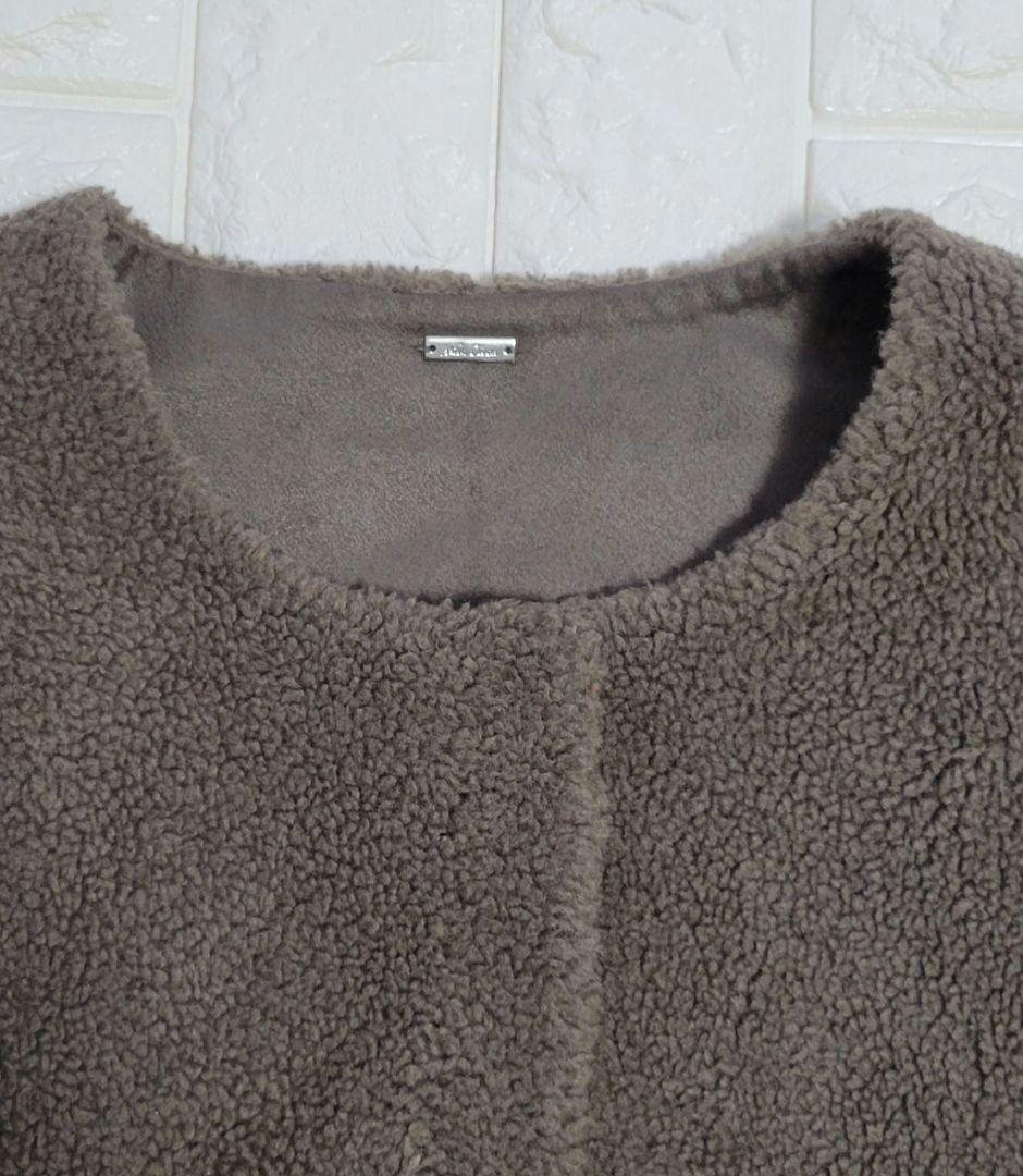 アーキ⭐様MilaOwen ノーカラーコートノーカラーシャツカーブボアジャケット