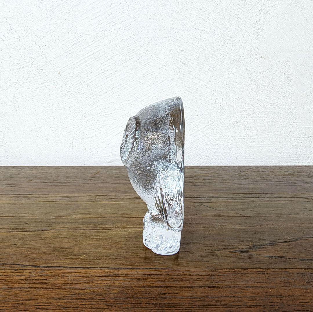 【Lisa Larson】 Krona ガラス フクロウ オブジェ