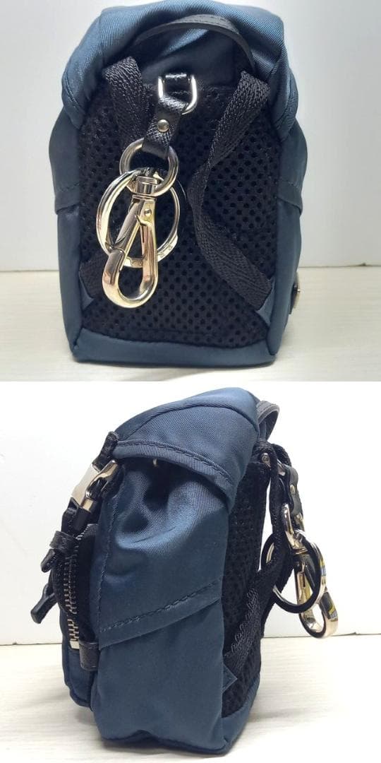 レア 美品 プラダ キーリング キーホルダーキーチャーム リュック 三角プレート