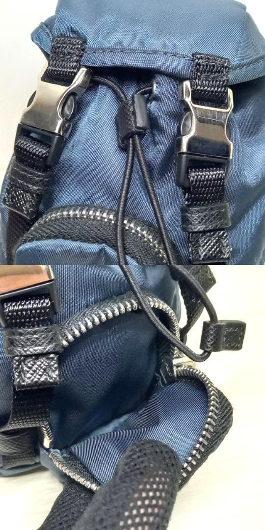 レア 美品 プラダ キーリング キーホルダーキーチャーム リュック 三角プレート