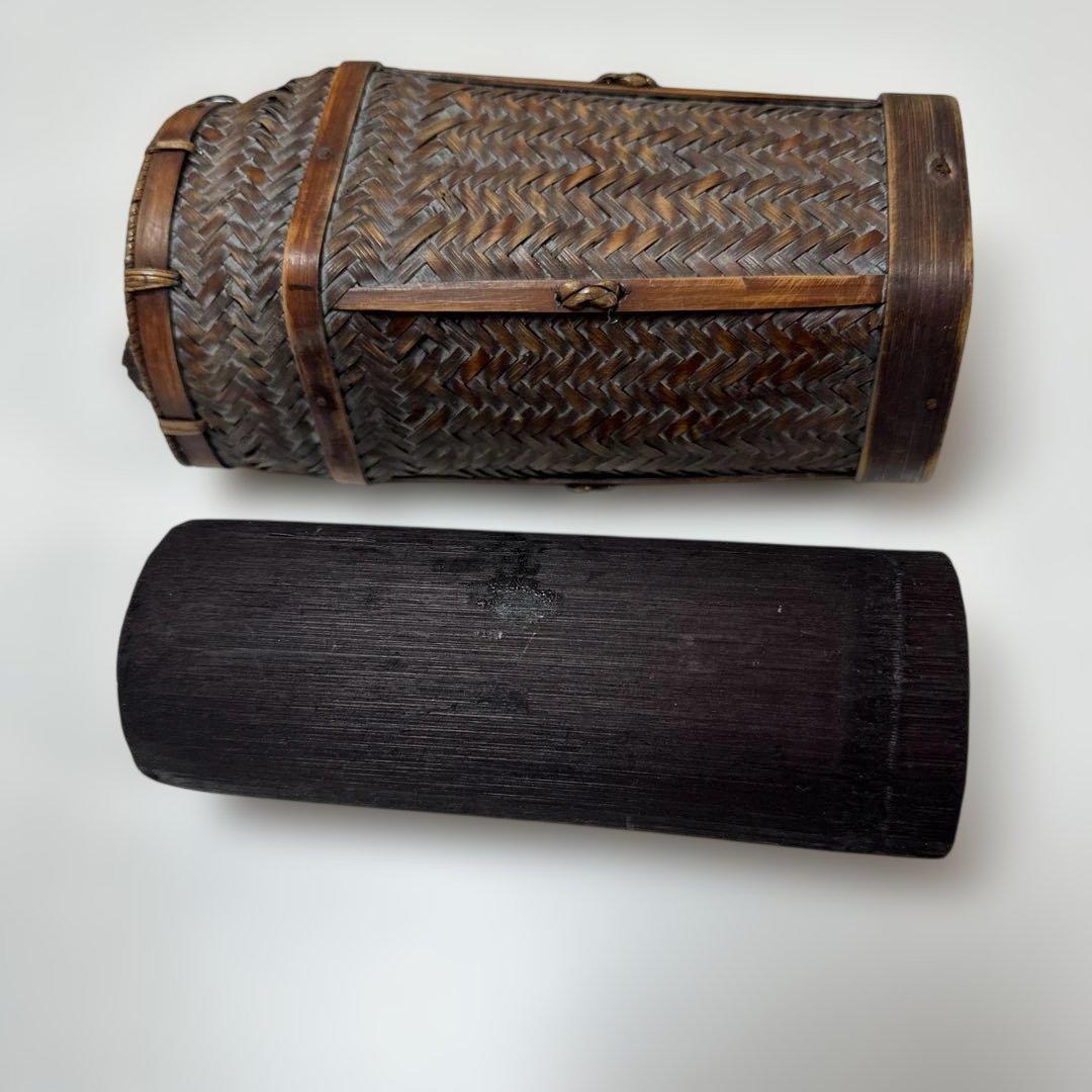 花籠 竹籠 竹カゴ ビンテージ アンティーク 竹工芸 工芸品 茶道具 花道具