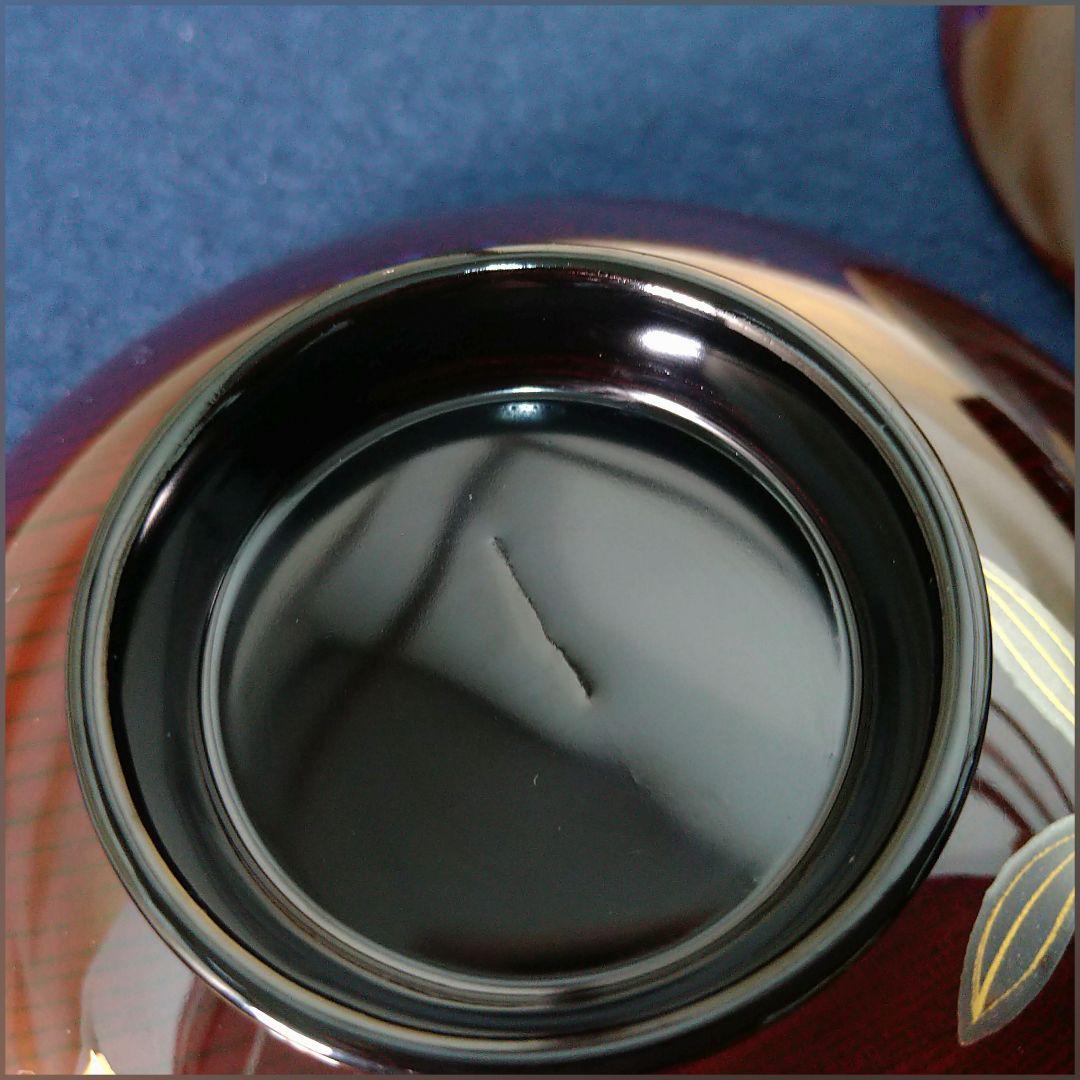 AH14 輪島塗 欅製 吸物椀五客 蓋付椀 木製漆塗 金蒔絵 お椀 ケヤ木