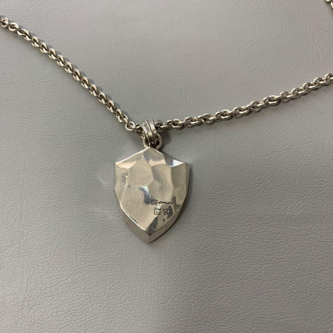 GARNI リバーシブル シルバー925 シールド エンブレム フック チェーン