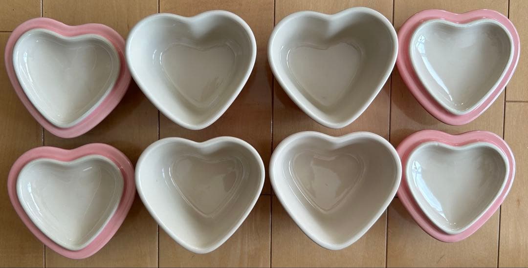 ル・クルーゼ　ラムカン・ダムール (S・フタ付き) ローズクォーツ　4個セット