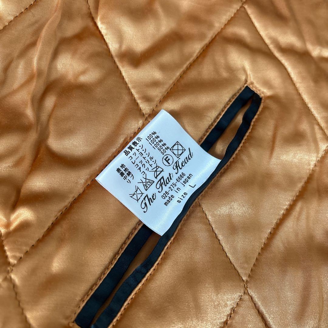 未使用級 フラットヘッド スカジャン 別珍 リバーシブル ブラック 黒 Lサイズ