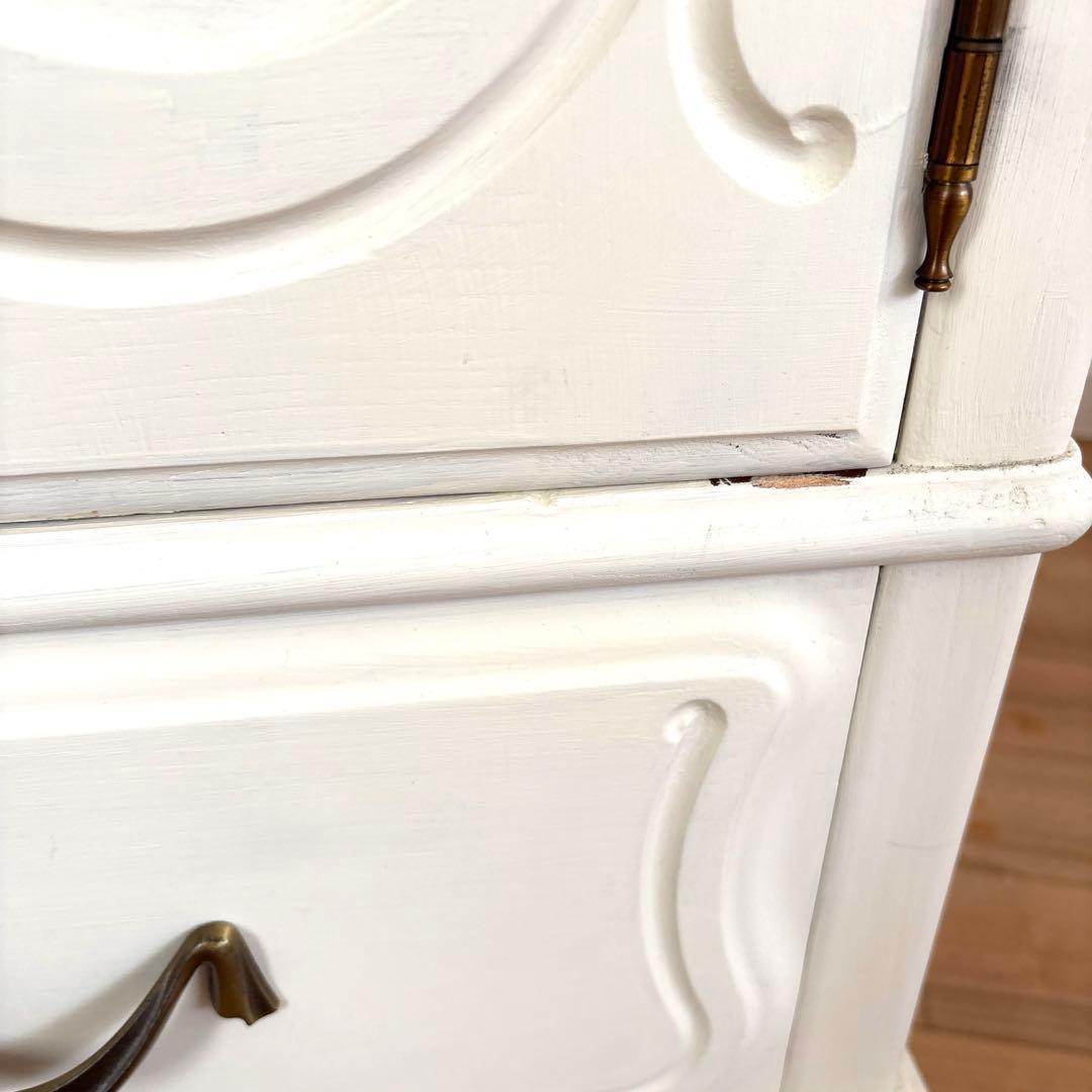 s*s様 【リメイク家具】洋風 婚礼タンス 姿見付き オフホワイト ミルクペイン