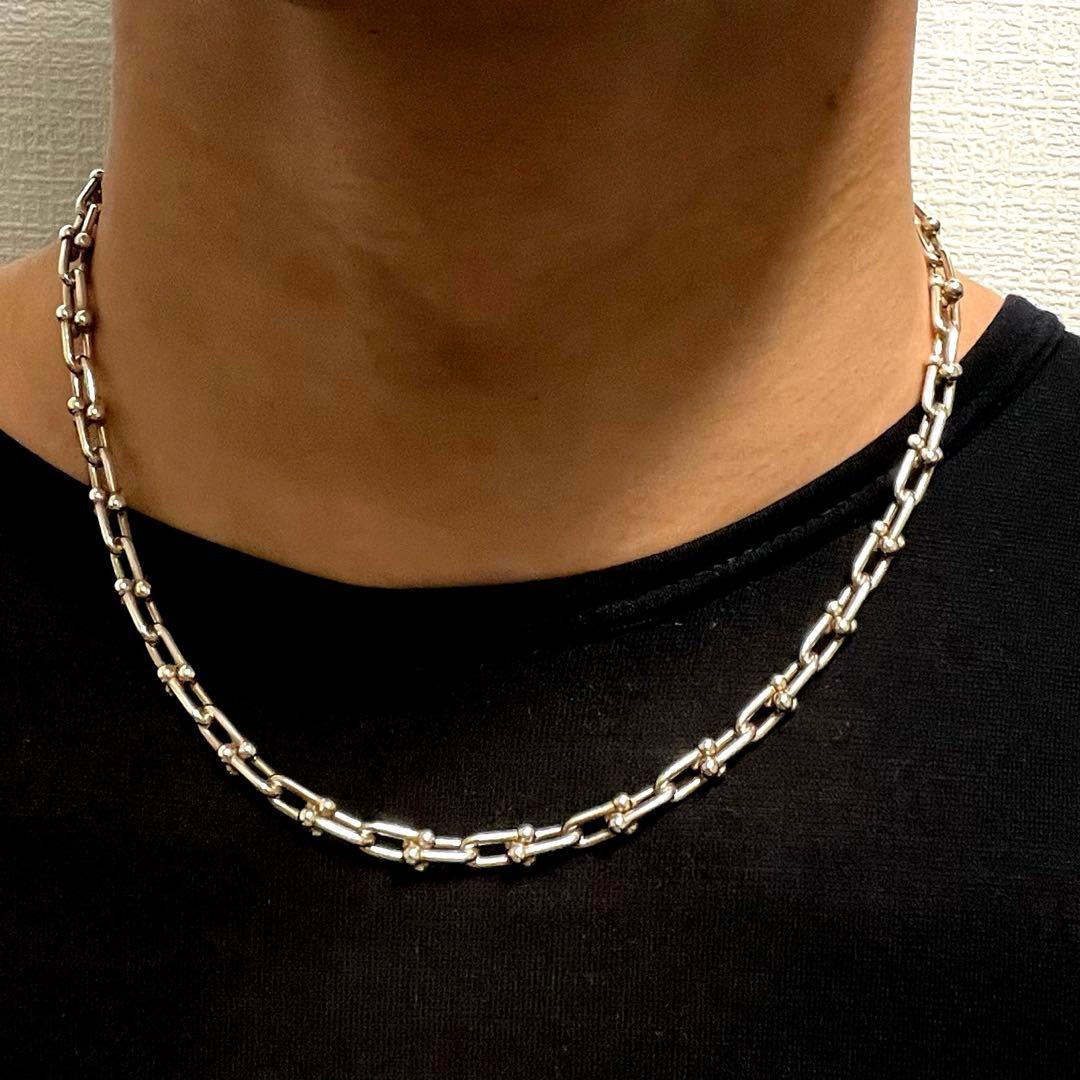 【美品】Tiffany ハードウェアハードウエア　リンクネックレス　川口春奈