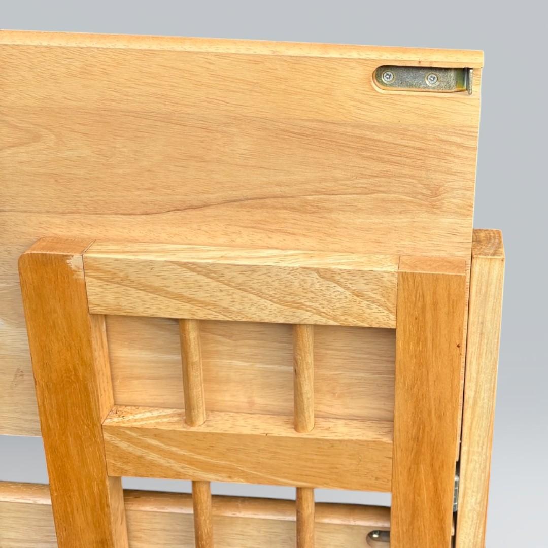 北欧風 天然木 折りたたみ ウッドラック 3段 シェルフ キャンプ