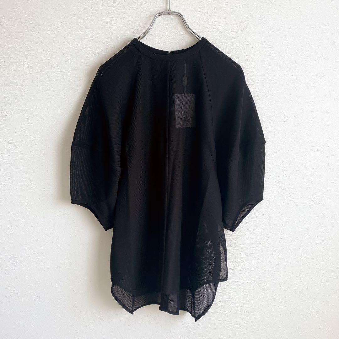 新品タグ付きCLANE メッシュフォームスリーブ ブラウス ブラック