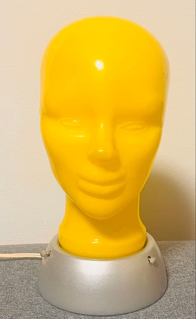 ヴィンテージ ガラス製 マネキン ヘッド ランプ　ディスプレイ　インテリア