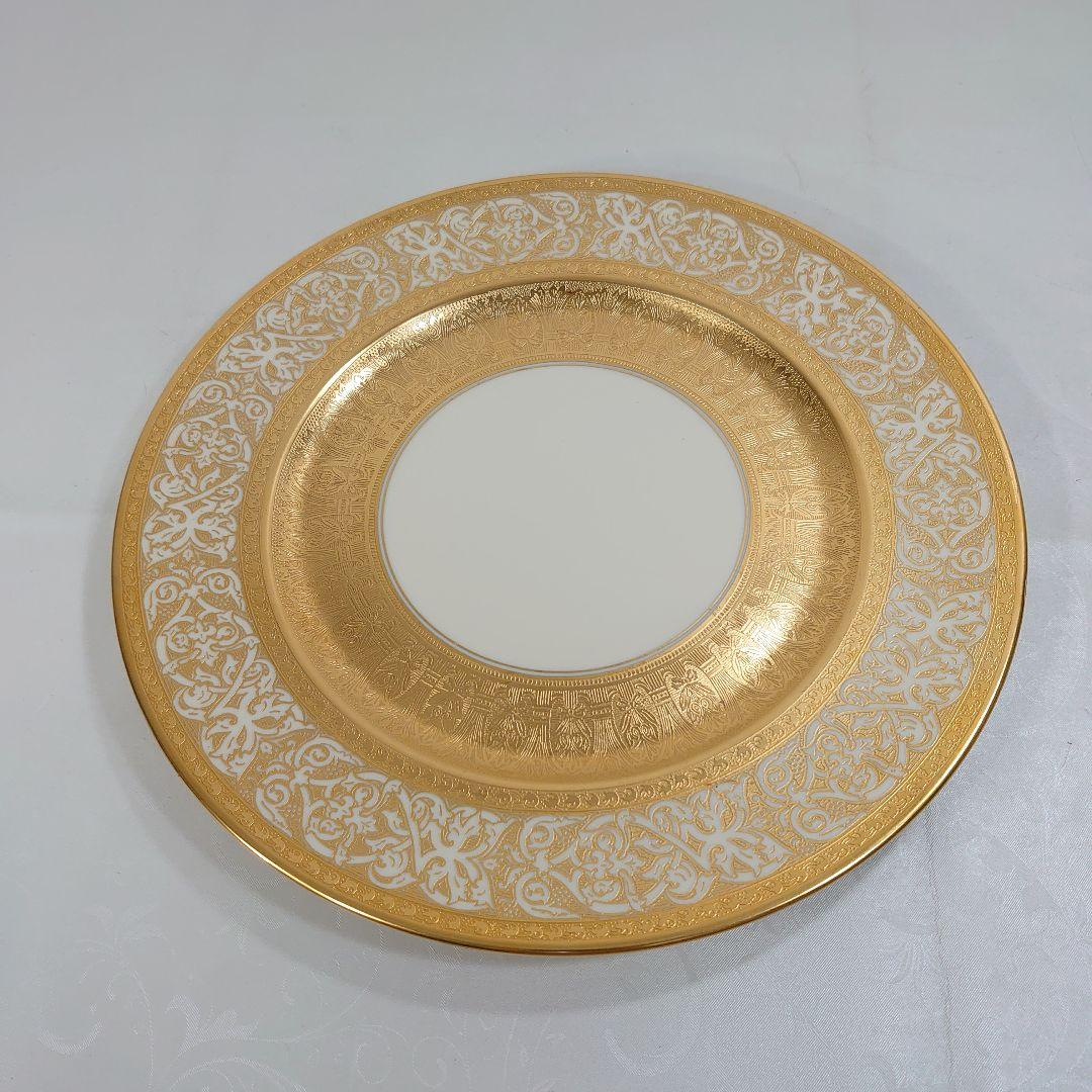 ドイツ HEINRICH&Co ババリア アンティーク食器 28cm 大皿 金彩