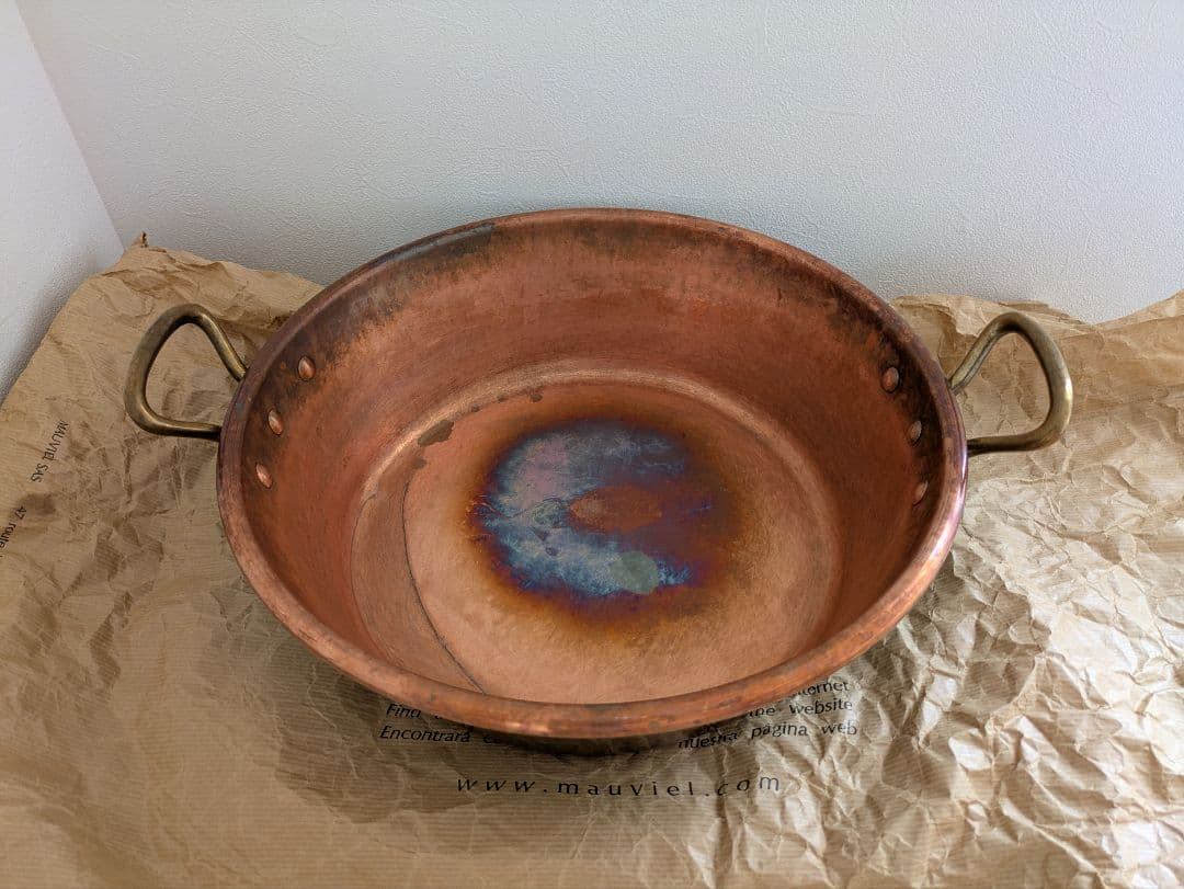 銅鍋　MAUVIEL ジャムボール 直径36cmマトファ　フランス