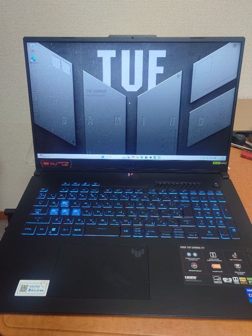 m*K様 Asus TUF Gaming F17 ハイスペックゲーミング