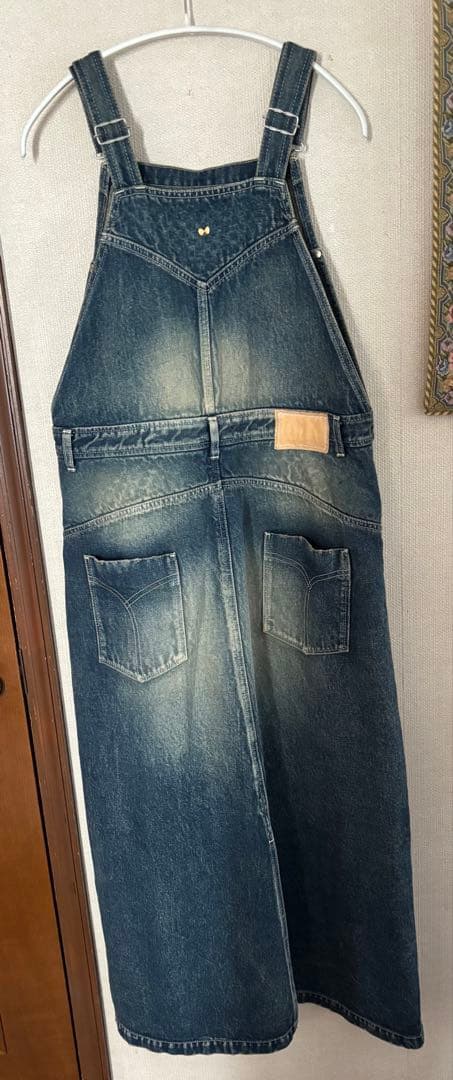 ミナペルホネン　ブルーデニムロングジャンパースカート