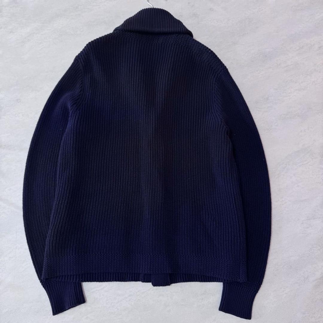 ラルフローレン 現行タグ ショールカラー ニットカーディガン ネイビー Mサイズ