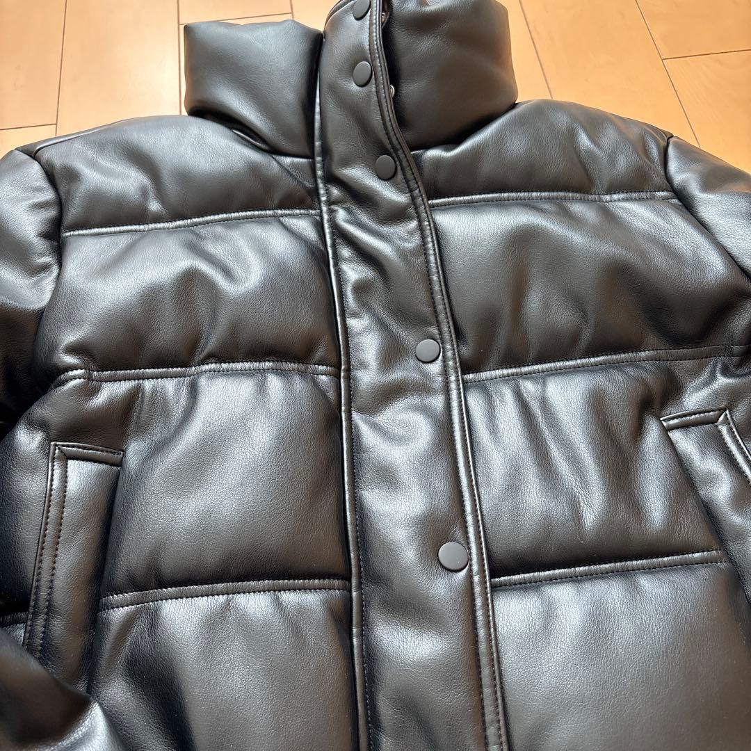 ヴィーガンレザークロップドヘビーウェイトパファージャケット