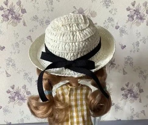 一点物　麦わら　帽子　モンスト　ミディブライス　オフ白色