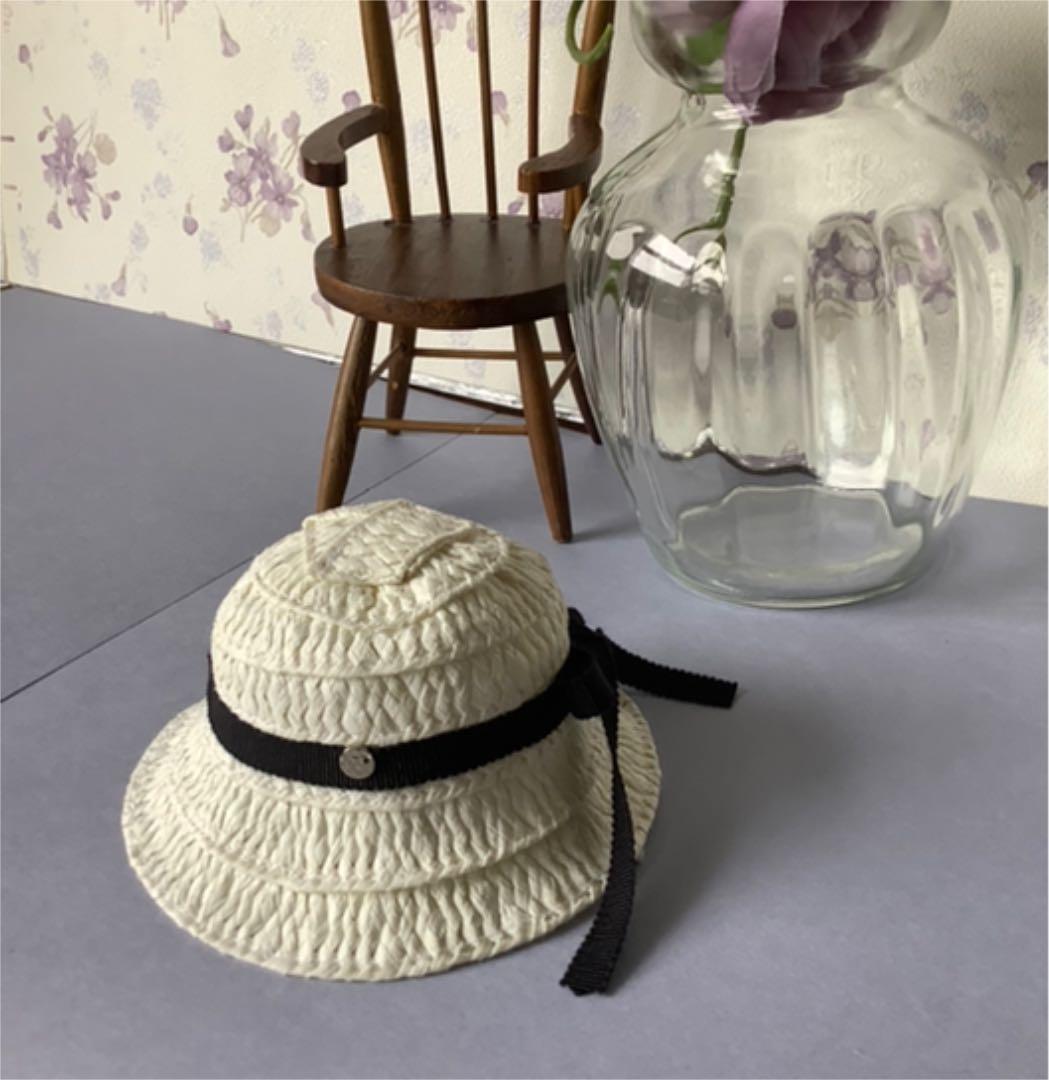 一点物　麦わら　帽子　モンスト　ミディブライス　オフ白色