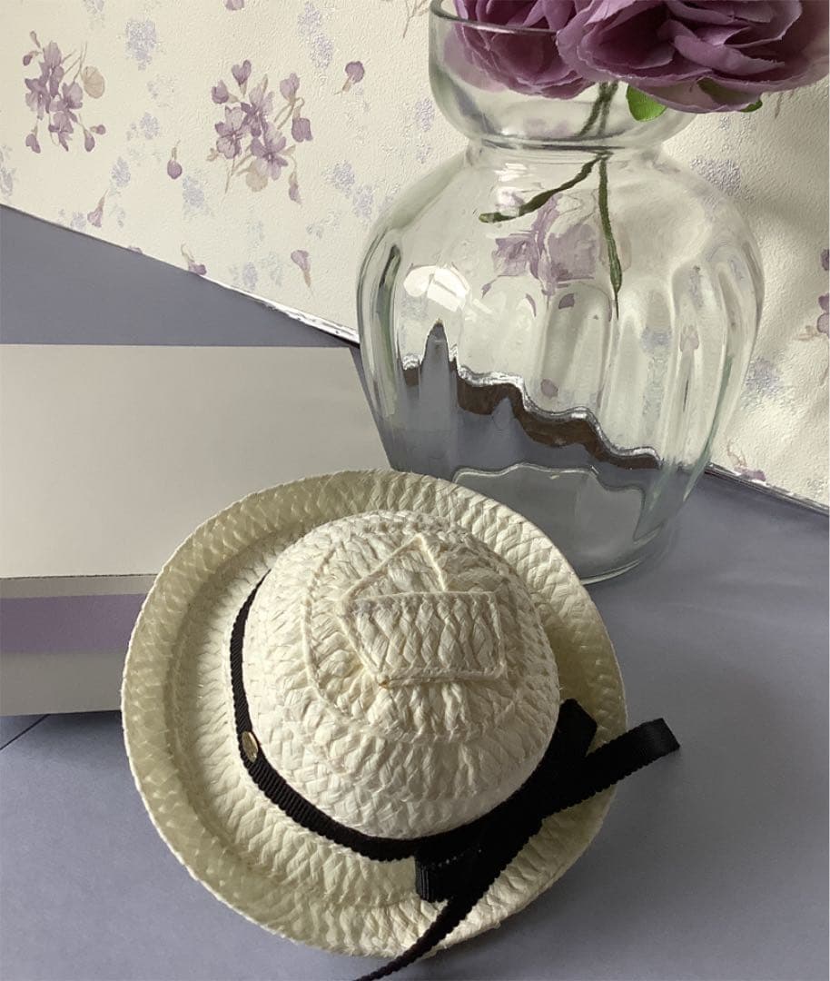 一点物　麦わら　帽子　モンスト　ミディブライス　オフ白色