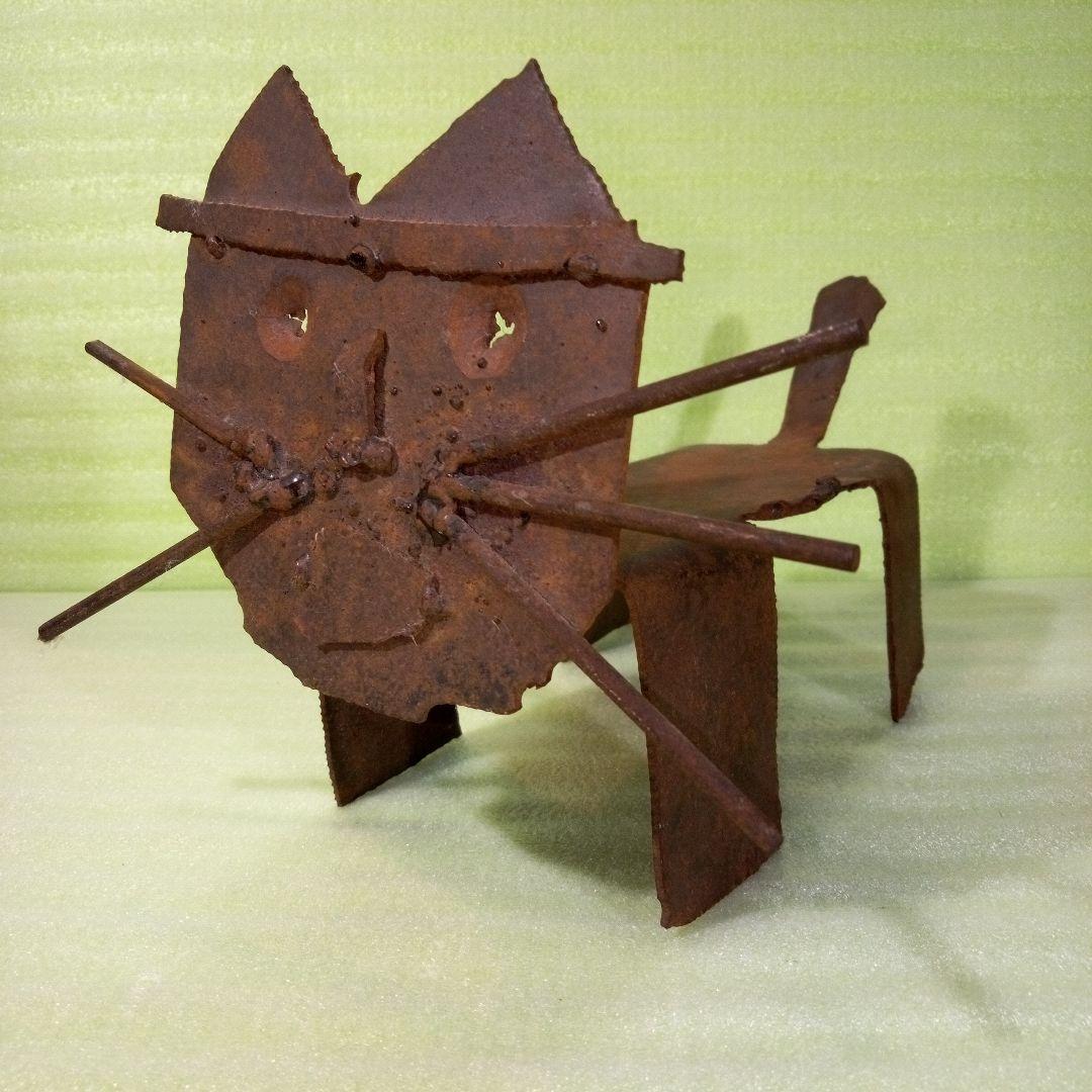 鉄の猫　ねこ　猫　CAT　にゃんにゃん　手作り　ハンドメイド　世界に一つだけ