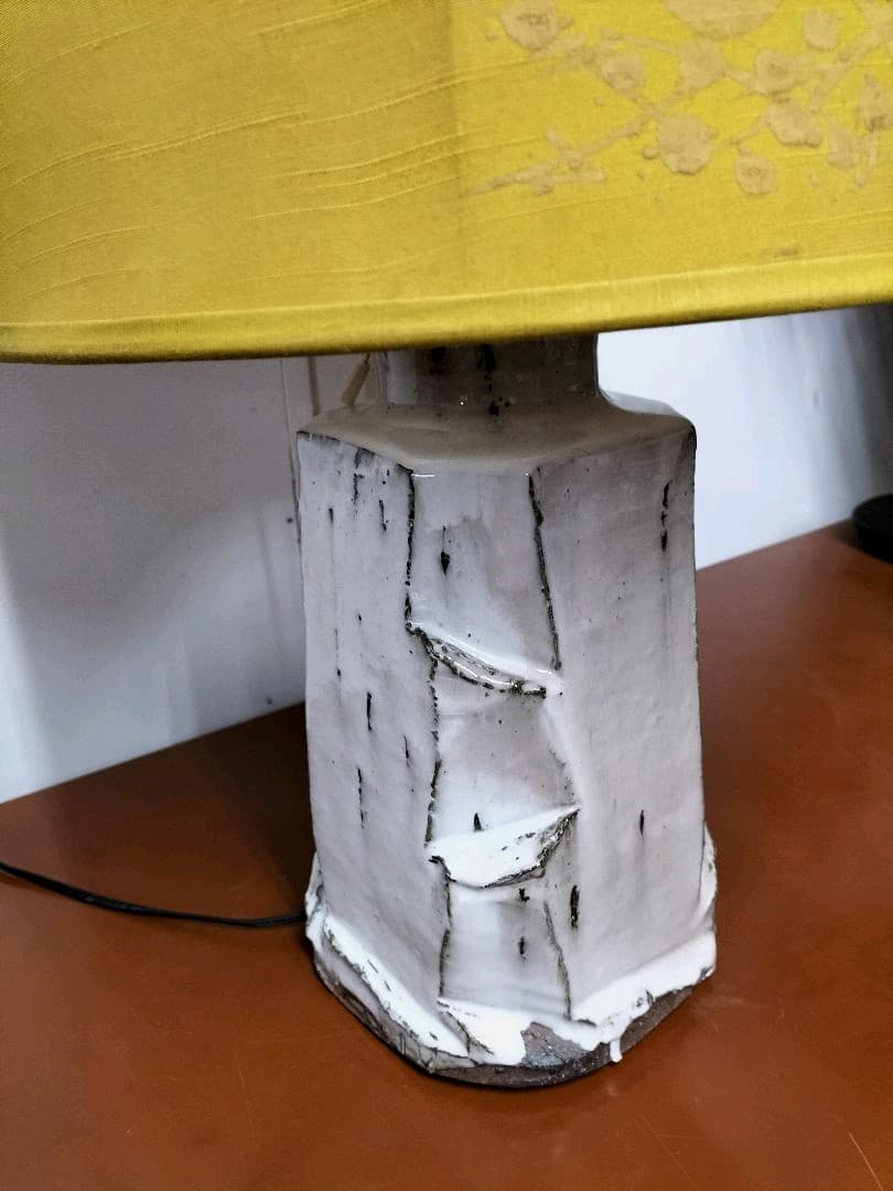 萩焼　ランプシェード　卓上ランプ