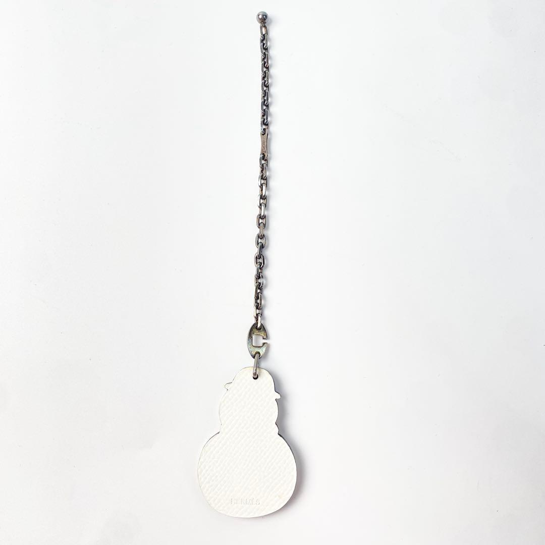 エルメス HERMES 雪だるま バッグチャーム キーホルダー.