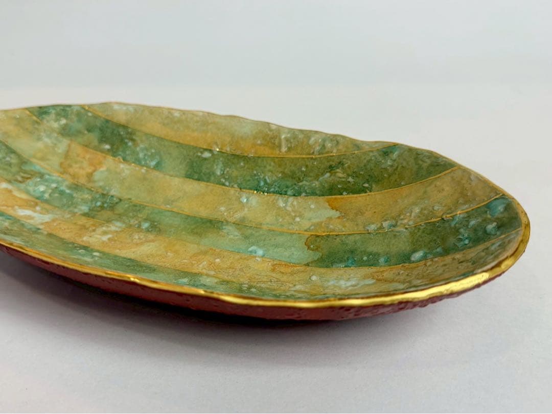 九谷焼き　吉田幸央作　彩色金彩鉢共箱付