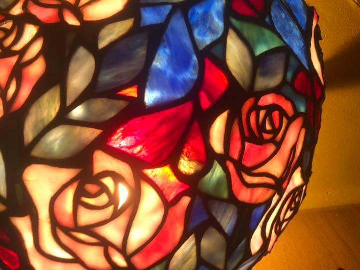 ハンドメイド　ステンドグラス　壁掛け照明　ヨーロッパ　ヴィンテージ