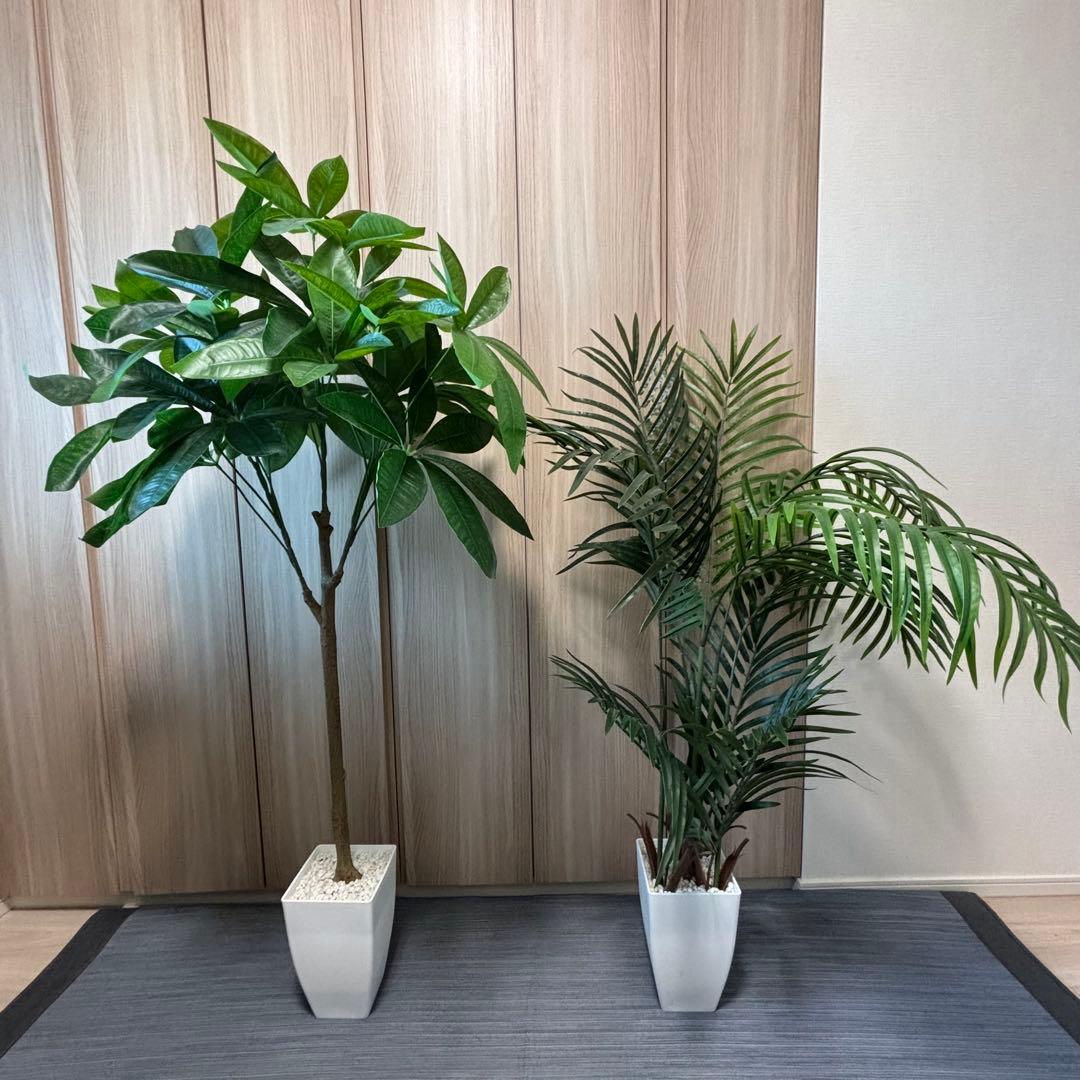 【まっつ】【2個セット】フェイクグリーン 高さ120cm 鉢一体型 光触媒