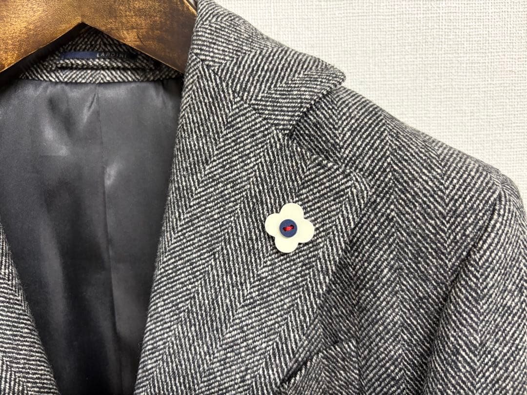 新品 LARDINI ラルディーニ チェスターコート グレー 44